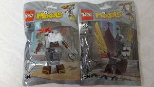 新品・未開封　Lego レゴ　MIXELS ミクセル ２袋セット!　41557 CAMILLOT キャミロット, 41559 PALADUM パラダム シリーズ７ グレー 海外発