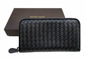 未使用品！BOTTEGA VENETA【ボッテガ ヴェネタ】114076 イントレチャート ラウンドファスナー長財布 （4440）