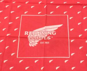 【未使用品】RED WING BANDANA RED レッドウイング バンダナ MADE IN USA COTTON 