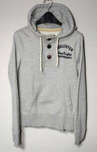 USED HOLLISTER HOODIE Ssize ホリスター パーカー プルパーカー 肉厚 刺繍 アバクロ