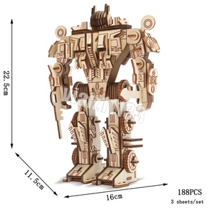 特価●木製 3D 立体パズル ロボット 模型 キット Robot I ウッド パズル 趣味 大人 知育 玩具 インテリア 装飾