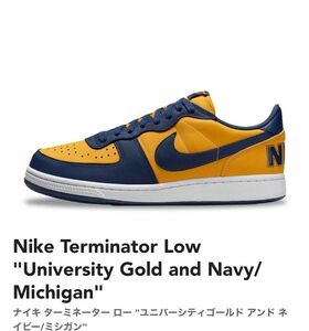 Nike Terminator Low University Gold Navy Michigan ターミネーターミシガン