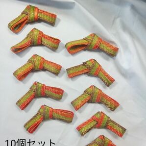 【新品・未使用】カラフル　手編み　リボン　軽い箸置き　10個セット