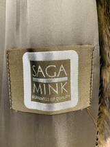 【MSO-3725IR】SAGA MINK サガミンク Jindo　レディースコート サイズ10 ネーム入り シミ汚れあり 中古 保存袋あり レディースファッション_画像5