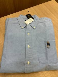 【RSA-2115】POLO RALPH LAUREN ラルフローレン Yシャツ CLASSIC FIT 10/16 サイズM ベアー 保管品 現状品 タグ付き