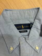 【RSA-2115】POLO RALPH LAUREN ラルフローレン Yシャツ CLASSIC FIT 10/16 サイズM ベアー 保管品 現状品 タグ付き_画像4