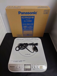 24022204 卓上IH調理器 パナソニック Panasonic KZ-PH32-W 2013年製 ホワイト 家電 クッキング 説明書付き