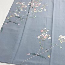 着物月花　作家物　手描き友禅　品のある花　訪問着　未使用品　正絹　ki709_画像2