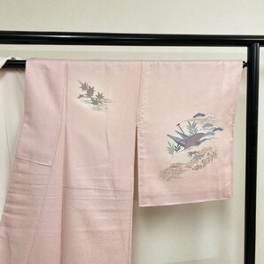 着物月花 品のある花 訪問着 未使用品 正絹 縮緬 ki734の画像6