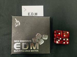 【G195】EDM　ELEVATED DICE MATRIX　Nick Einhorn　ニコラス・エインホーン　ダイス　赤　ギミック　マジック　手品