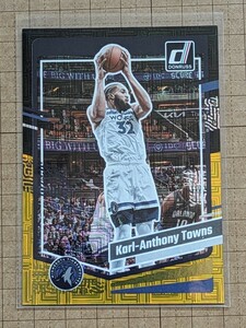 カール＝アンソニー・タウンズ【NBA 2023-24 PANINI DONRUSS BASKETBALL】KARL-ANTHONY TOWNS #155 ベース チョイス ブラック ゴールド #/8