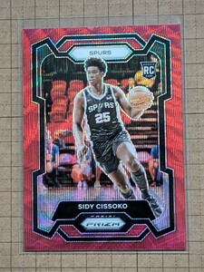 シディ・シソッコ【NBA 2023-24 PANINI PRIZM BASKETBALL】SIDY CISSOKO RC #173 ベース レッドウェーブプリズム 