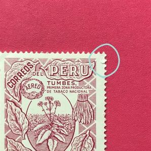 外国未使用切手★ペルー 1976年 トゥンベスのタバコ生産の画像2