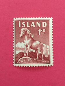外国未使用切手★アイスランド 1960年 アイスランドポニー