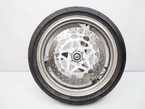 FZX250純正フロントホイール2.75×17J振れなし3YXディスク付き92年