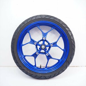 YZF-R25 RG43J-003 18年外し純正フロントホイール タイヤYZFR25 14-18年RG10J MT-25 YZF-R3 15-17年