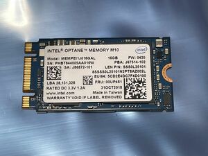 【即発送】【ゆうパケットポストmini】 intel OPTANE メモリ MEMORY M10 MEMPEK1J016GAL SSD 16GB NVMe 正常 1736時間 管43H