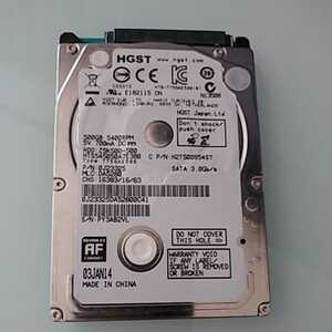 【即発送】【ゆうパケットポストmini】 HGST 2.5インチ HDD HTS545050A7E380 500GB 5400rpm 8MB 7mm 正常 15542時間 管51KK