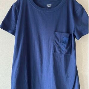 エルメス　Tシャツ　刺繍 半袖Tシャツ 半袖 ポケT Tシャツ