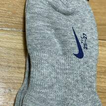 NIKE ソックス　　dralon cotton 厚底ソックス　25cm〜 27cm グレー　ナイキ　ソックス　靴下 _画像8