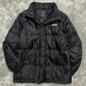 ALPHA INDUSTRIES INC【都会的な上品さを大人の休日に】アルファ ダウン フェザー ライトダウンジャケット スプリングコート 春 ブラック