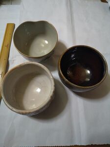 茶器 3個　茶碗　 茶道具　 陶器　 和食器