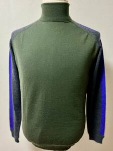 DANIELE ALESSANDRINI ダニエルアレッサンドリーニ ハイネックラインセーター イタリア製 グリーン系 サイズ50