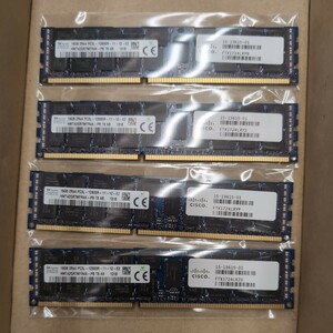 【4枚/計64GB】SKHynix DDR3L-12800R 16GB ECC Registered サーバー メモリ ECC REG DDR3-1600
