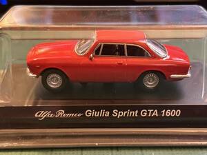 【貴重品・当時物】1/64 京商 アルファロメオ ミニカーコレクション Giulia Sprint GTA 1600 ジュリアスプリント レッド 赤 Alfa
