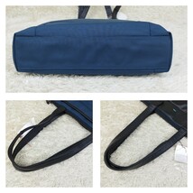 【1円〜】『美品』LANVIN en Blue ランバンオンブルー トートバッグ ビジネスバック レザー キャンバス バイカラー 通勤通学 _画像5