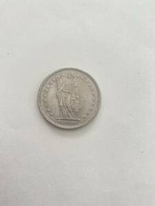 1964年 SV835 スイス 2フラン銀貨 ヘルヴェティア 約10g 約27.2mm シルバー コイン HELVETIA 2FR. 2 Francs