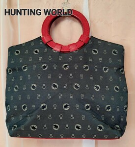 【HUNTING WORLD】 ハンティングワールド ハンドバッグ 丸ハンドル