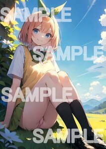 【高画質・光沢紙】五等分の花嫁 中野四葉 同人 アートポスター A4 ★即決で＋２枚！★ No.1400