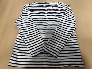 【美品】SAINT JAMES セントジェームスのバスクシャツ　白×紺　T5　 ECRU/MARINE　