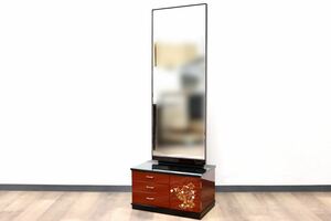 GMGF1230MATSUSO / pine . whole body mirror looking glass stand mirror small drawer storage furniture lacquer coating peace modern retro tradition industrial arts prefecture middle furniture IDC large . furniture exhibition goods 