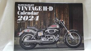 CLUB HARLEY 2024年1月号別冊付録　VINTAGE H-D Calendar2024 カレンダー　バイク ハーレー　付録のみ