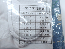 《京都一輝堂》【着物】 和装小物 補助足袋 最高級 綿 キャラコ 本仕立 正装用 なみ型 22.5cm 5枚コハゼ 23W-5958_画像4