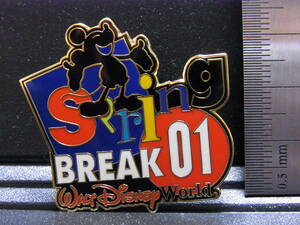 海外ディズニー 限定 5000個 SPRING BREAK 01 ミッキー ピンバッジ Disney WDW
