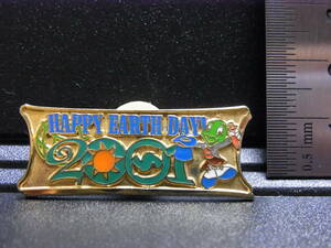 海外ディズニー ピノキオ ジミニークリケット HAPPY EARTH DAY 2001 ピンバッジ Disney