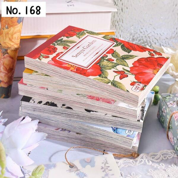 【168】(モリンガ・ガーデン) コラージュ 素材紙 デザペ 紙もの 花柄 6種 フラワー セット ペーパー ジャンクジャーナル 手帳 紙物 メモ