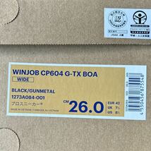 【新品】26cm アシックス安全靴 CP604 G-TX BOA 3E相当　人気カラー：ブラック×ガンメタル_画像9