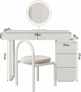  dresser dresser LED mirror light attaching dresser dresser drawer . stool attaching Table 80cm cabinet 30cm