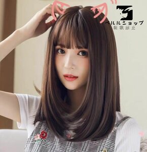  semi long wig full black wig natural Bob medium 