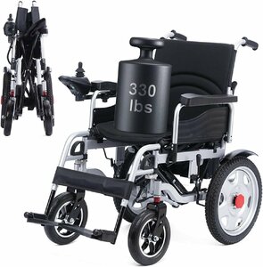 全地形対応折りたたみ式電動車椅子 シニア用ポータブル電動車椅子 デュアル500Wモーター 大人用旅行車椅子 20マイル 330ポンド