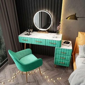  dresser compact .. series dresser dresser storage velour chair Northern Europe manner dressing up LED mirror cosmetics table storage attaching set 100Cm 4 point 