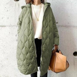  coat quilting coat lady's cotton inside coat long blouson cotton inside jumper coat outer light warm .. easy green 