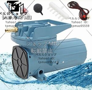 高品質 エアーポンプ 60W 水槽/漁船用 酸素供給 水槽曝気 パワフル 12V 吐出量 80L/分 吐出口八個 逆流防止弁付 お釣り用具