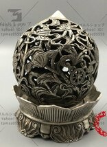 香炉 蓮の花 銅器 銅製品 鎮宅辟邪 開運風水 招財 置物 工芸品 装飾品_画像3