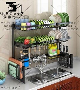  cookware kitchen tool drain rack made of stainless steel cupboard drainer rack drainer basket 2 layer tableware storage rack kitchen shelves 