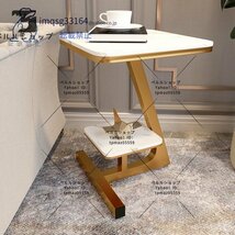 サイドテーブル おしゃれ モダン 北欧風 ソファー ベッド横 ナイトテーブル ミニ コンパクト コーヒー 大理石_画像1